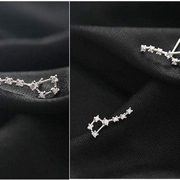 Stylish Dipper Shaped Fancy Gift Dazzling CZ Stud Earrings, GPMB1398 - Picture 2 of 4